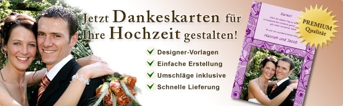 Dankeskarte Hochzeit, Dankeskarten Hochzeit